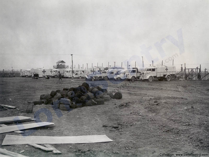 [Ambulances and medical vehicles, Italy, 1945]