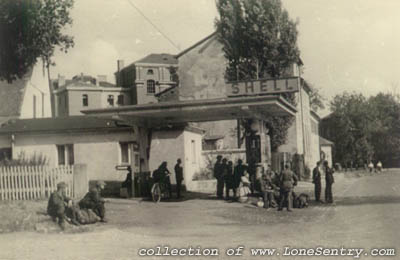 [German PWs at Shell gas station]